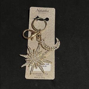 Natasha Couture Gold Celestial Keychain